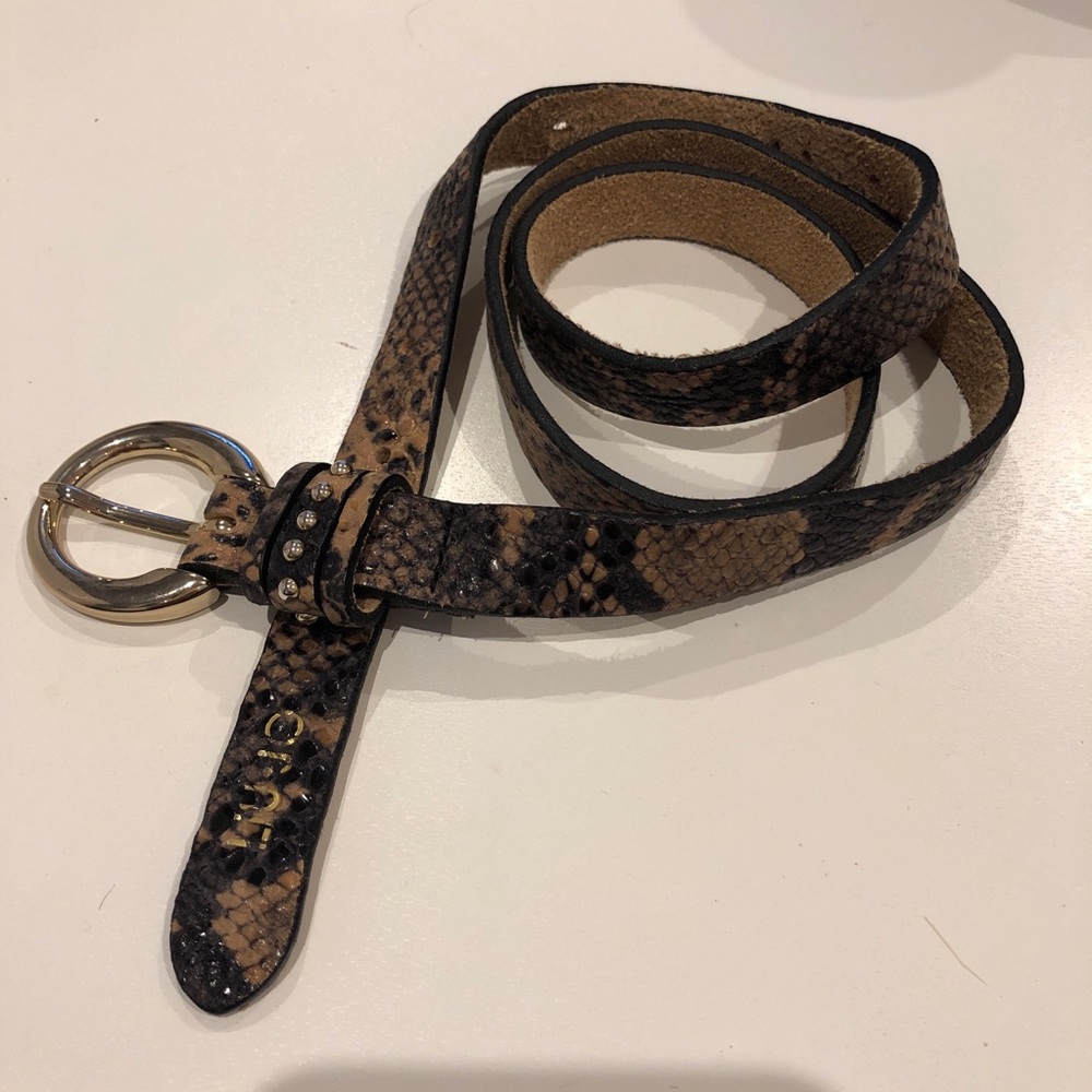 Liu Jo Snakeskin Leather Brown Belt - Size S